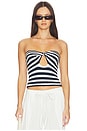 view 1 of 4 Ebony Stripe Knit Tube Top in Navy Multi