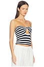 view 2 of 4 Ebony Stripe Knit Tube Top in Navy Multi