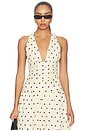 view 1 of 4 Deven Top in Yellow Brown Dot