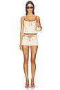 view 4 of 5 Felina Cherry Embroidered Tank in Cream Multi