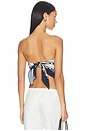 view 3 of 4 Carmen Scarf Top in Navy & Ivory