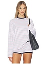 view 1 of 5 Aldea Top in Red & Navy Stripe