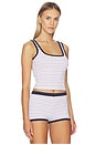 view 2 of 5 Anders Top in Red & Navy Stripe