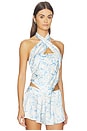 view 2 of 4 Alana Top in Blue Floral Print