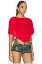 view 2 of 4 Fayette Top in Cherry Red