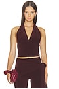 view 1 of 4 Carmela Top in Chocolate Brown