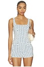 view 1 of 5 Lucia Top in White Polka Dot