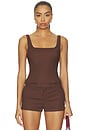 view 1 of 4 Lucia Top in Chocolate Brown