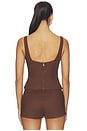 view 3 of 4 Lucia Top in Chocolate Brown