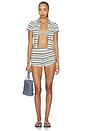 view 5 of 6 Lorraine Top in Neutral Stripe Multi