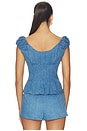 view 3 of 4 Mabel Denim Top in Medium Indigo
