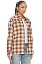 view 2 of 5 Samira Flannel Top in Brown Plaid