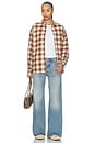 view 5 of 5 Samira Flannel Top in Brown Plaid