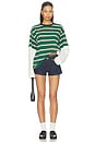 view 5 of 4 Dana Layered Tee in Green Stripe