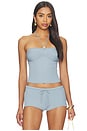 view 1 of 5 Shelbi Halter Top in Dusty Blue