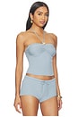 view 2 of 5 Shelbi Halter Top in Dusty Blue