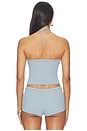 view 3 of 5 Shelbi Halter Top in Dusty Blue