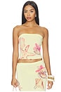 view 1 of 4 Katia Floral Print Tube Top in Yellow Multi
