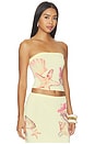 view 2 of 4 Katia Floral Print Tube Top in Yellow Multi