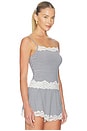 view 2 of 5 Remi Tank Top in Navy & White Stripe