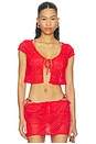 view 1 of 4 Antigua Top in Scarlet Red