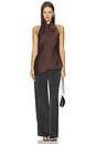view 4 of 4 Mariana Top in Chocolate Brown