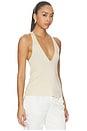 view 2 of 4 Rosanna Metallic V Neck Top in Champagne
