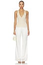 view 4 of 4 Rosanna Metallic V Neck Top in Champagne
