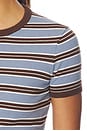 view 5 of 5 Haize Stripe Short Sleeve Tee in Blue & Brown Stripe