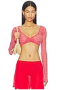 view 1 of 5 Rosario Top in Cherry Red