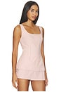 view 2 of 5 Rhodes Striped Linen Top in Pink Multi Stripe