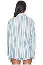 view 3 of 5 Saylor Top in Blue & Pink Stripe