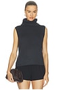 view 1 of 4 Keris Turtle Neck Vest in Charcoal Grey