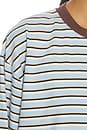 view 6 of 5 Collins Top in Light Blue Stripe Multi