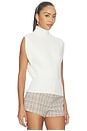 view 2 of 4 Giulietta Mock Neck Vest in Ivory