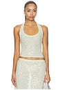 view 1 of 5 Erika Sequin Top in Seafoam Green Sequin