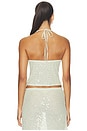 view 4 of 5 Erika Sequin Top in Seafoam Green Sequin