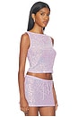 view 2 of 5 Erin Sequin Top in Lilac Sequin