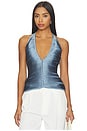 view 1 of 5 Elvira Top in Dusty Blue