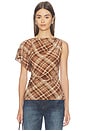 view 1 of 5 Lisette Top in Brown Plaid