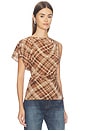 view 2 of 5 Lisette Top in Brown Plaid