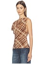 view 4 of 5 Lisette Top in Brown Plaid