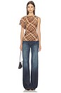 view 6 of 5 Lisette Top in Brown Plaid