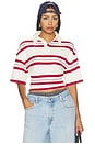 view 1 of 4 Berlinda Top in Red Stripe