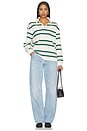view 5 of 4 Bernie Top in Green Stripe