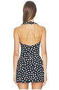 view 4 of 4 Monroe Top in Black & Ivory Dot