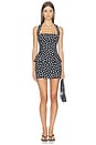 view 5 of 4 Monroe Top in Black & Ivory Dot