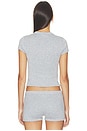 view 4 of 4 Gisselle Argyle Tee in Grey Multi