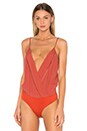 view 2 of 5 Vision Cami Bodysuit in Rust