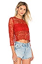 view 2 of 5 Night Bloom Top in Red